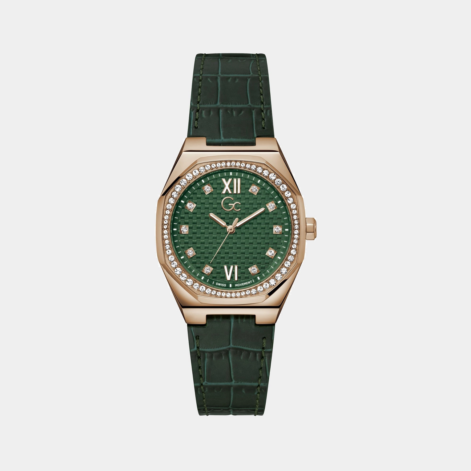Women's Green Analog Genuine Leather Watch Z25004L9MF