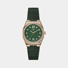 Women's Green Analog Genuine Leather Watch Z25004L9MF