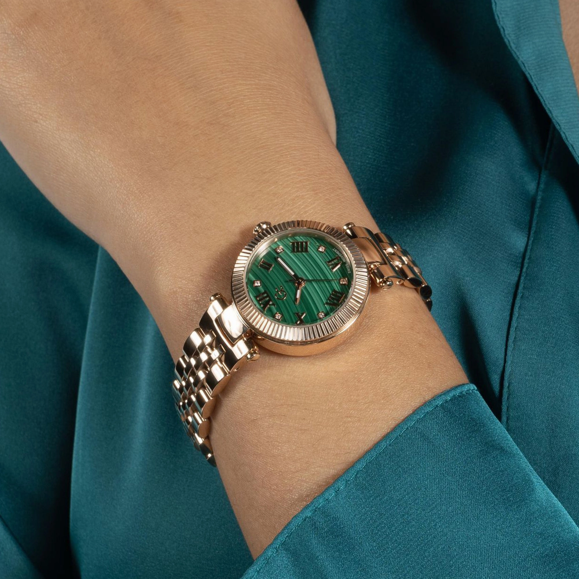 Women's Green Analog Stainless Steel Watch Z02006L9MF