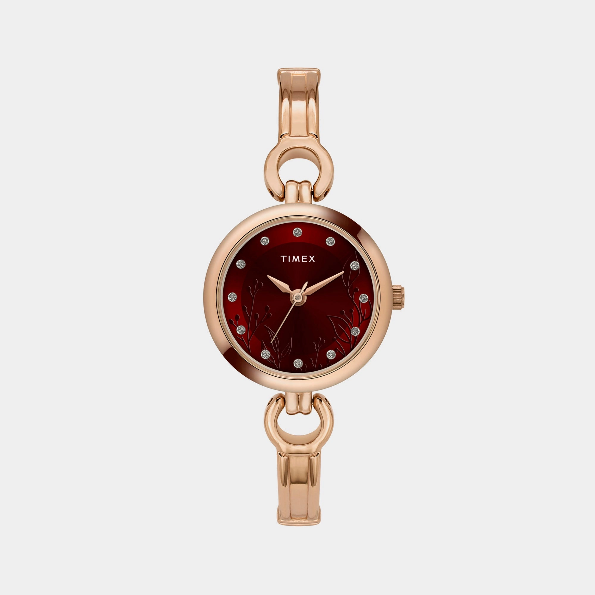 Women's Maroon Analog Stainless Steel Watch TWEL11437