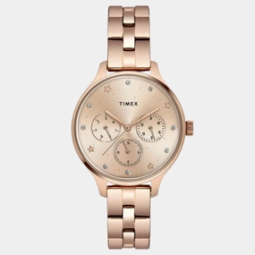 Women's Rose Gold Analog Brass Watch TWEL14814