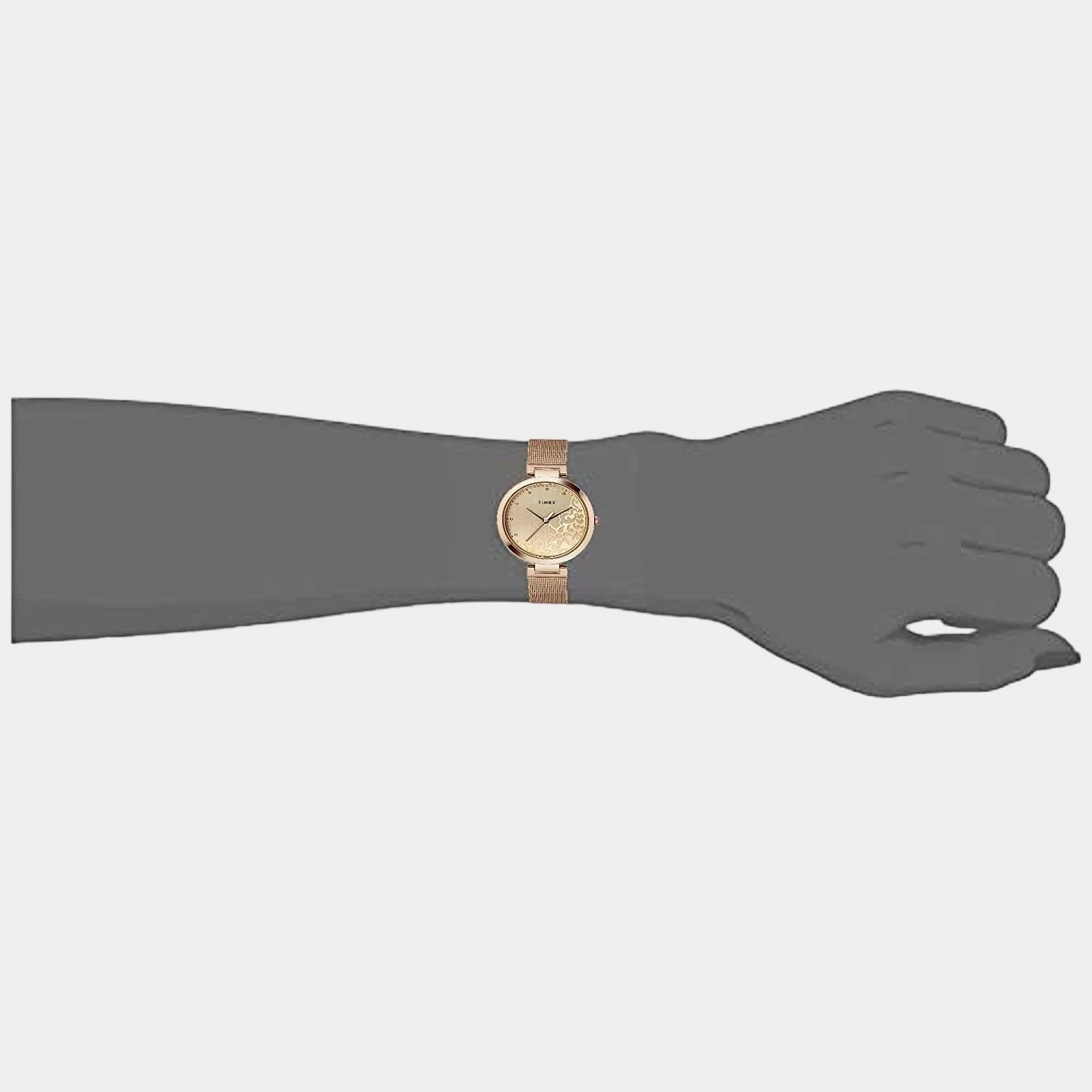 Women's Rose Gold Analog Stainless Steel Watch TW000X219