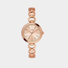 Women's Rose Gold Analog Stainless Steel Watch TWEL11434