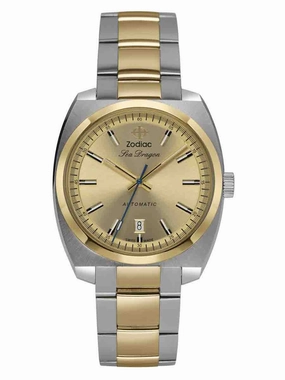 Zodiac SEA DRAGON Automatic Gold Silver Mens Watch ZO9912